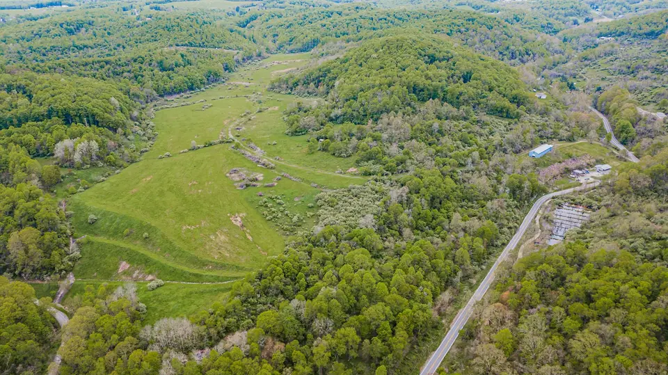 Aerial view over the property